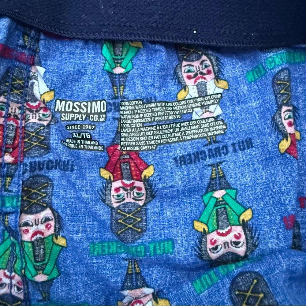 Mossimo Supply Co. Nut Cracker Blue Boxer Shorts Size XL Christmas 100% Cotton‎